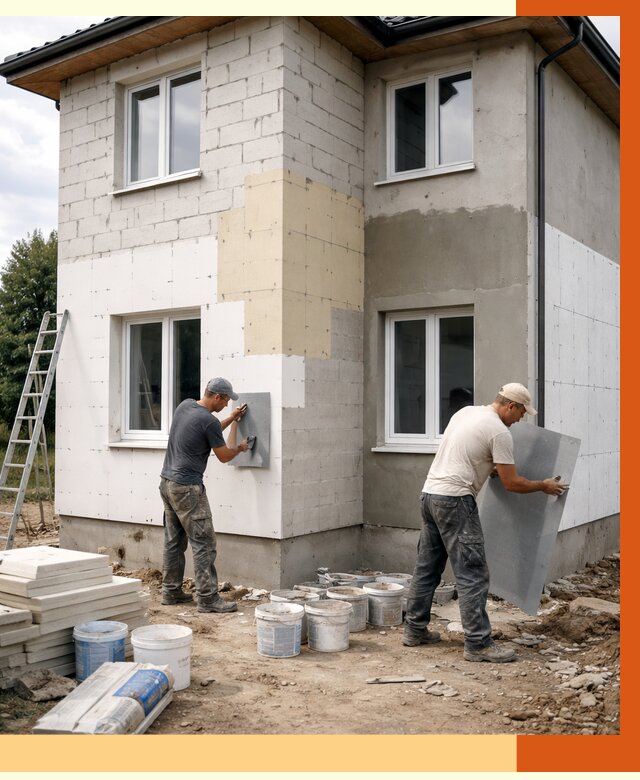 Утепление дома из газобетона в Выксе от 4355 руб./м² — заказать у ТепломастерВкс